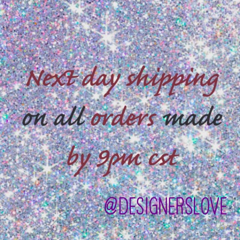 Order by 9pm cst it will be it shipped next day 😍